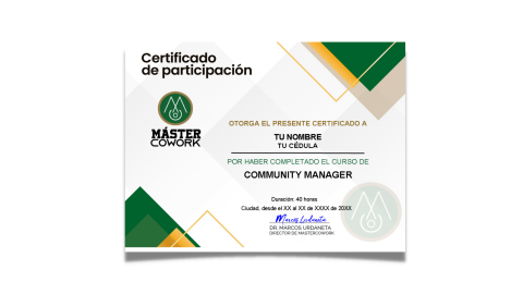 Certificado Curso Community Manager en Maracaibo